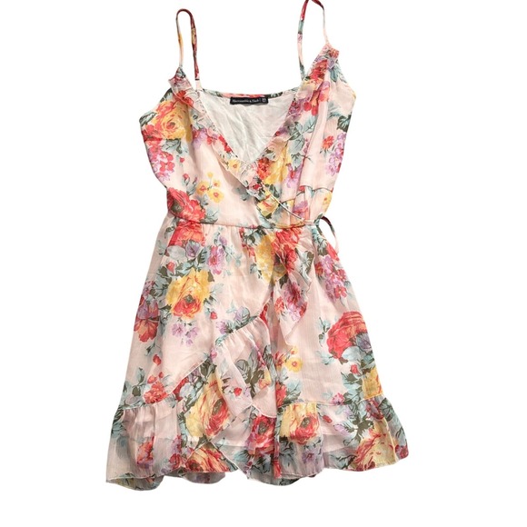 Abercrombie & Fitch Dresses & Skirts - Abercrombie & Fitch Babydoll Mini Wrap Dress Women's size XS Y2K Ruffles Dainty